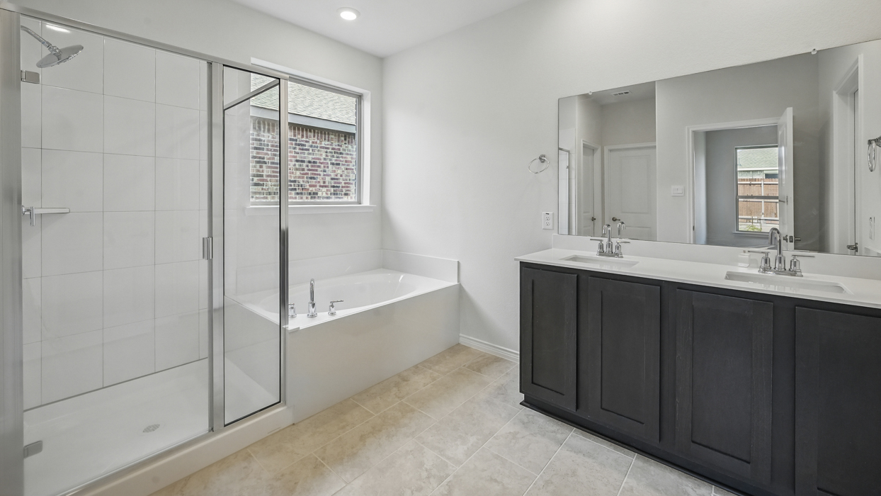 H50H Harbour Floorplan Elevation B Bathroom Gallery Image-The Woods at Lindsey Place in Anna, TX