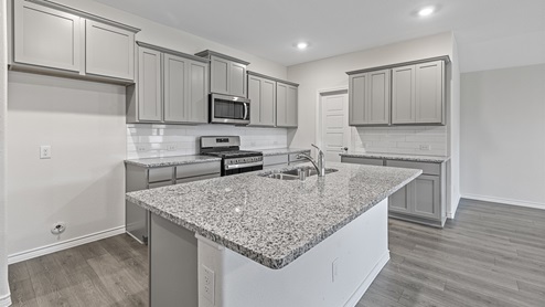 H50H Harbour Floorplan Elevation B Kitchen-The Woods at Lindsey Place in Anna, TX
