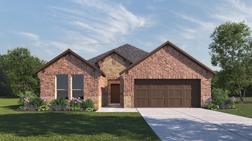1897 Durango floorplan elevation F rendering - the Woods at Lindsey Place in Anna TX