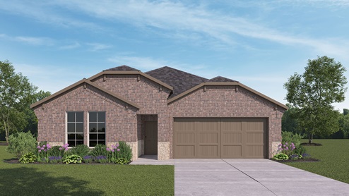 2054 Vail floorplan elevation F rendering - the Woods at Lindsey Place in Anna TX