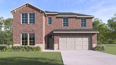 2398 Estes floorplan elevation E rendering - the Woods at Lindsey Place in Anna TX