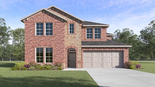 2868 Englewood floorplan elevation F rendering - the Woods at Lindsey Place in Anna TX