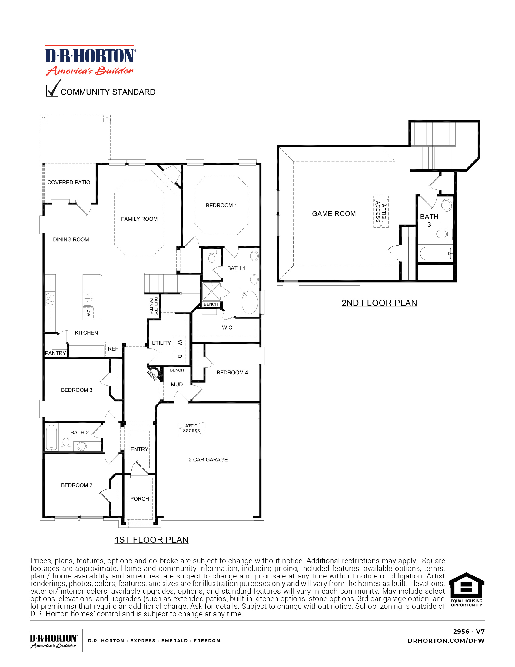 2956 Ivery floorplan rendering - the Woods at Lindsey Place in Anna TX