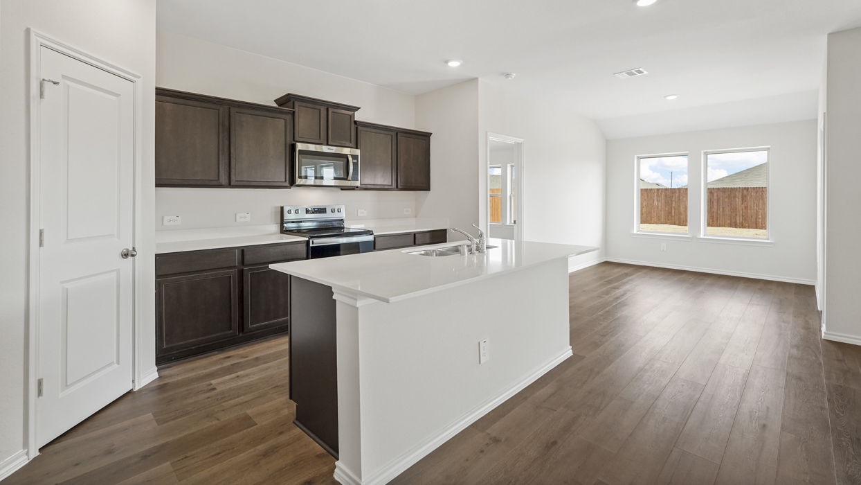 X40H Floorplan Elevation B Kitchen Rendering Stuart Ridge Denton Texas