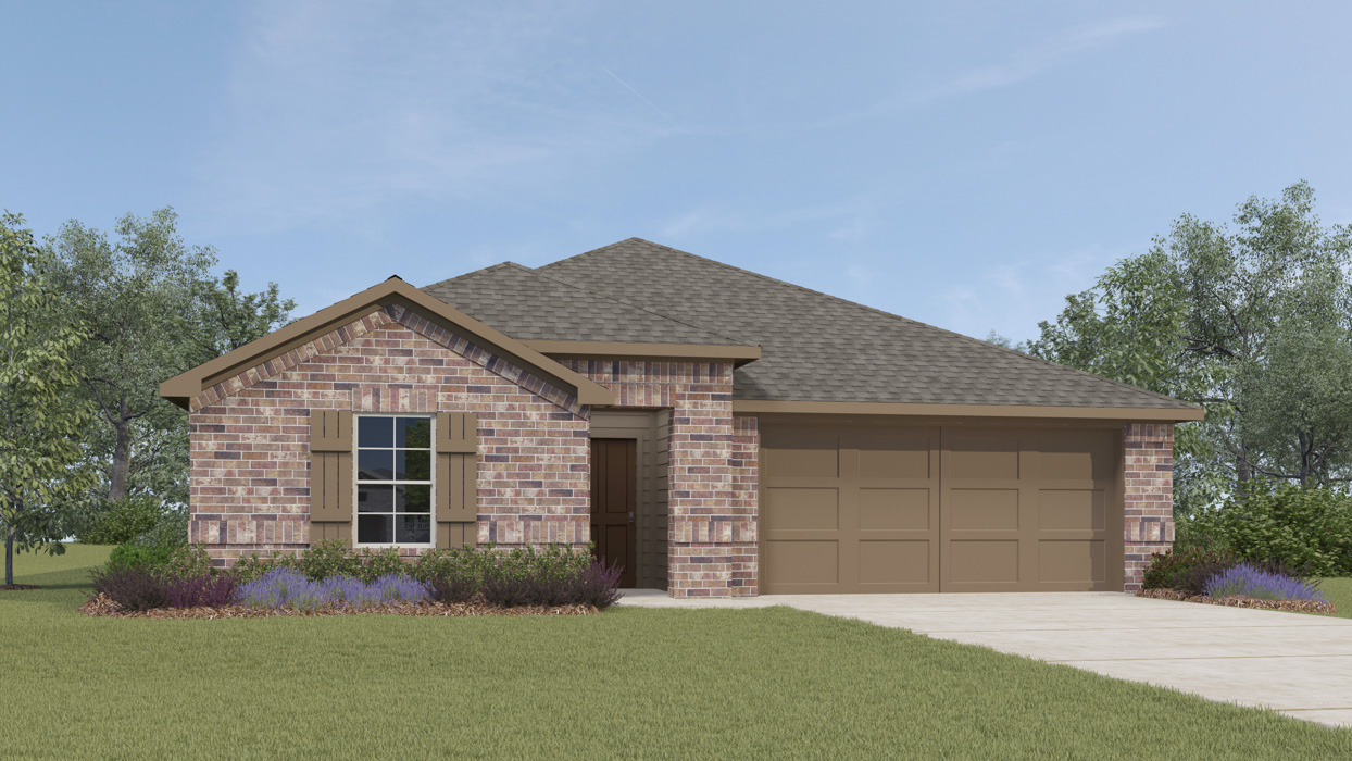 X40L Lakeway Plan Elevation A Rendering-Stuart Ridge in Denton, TX