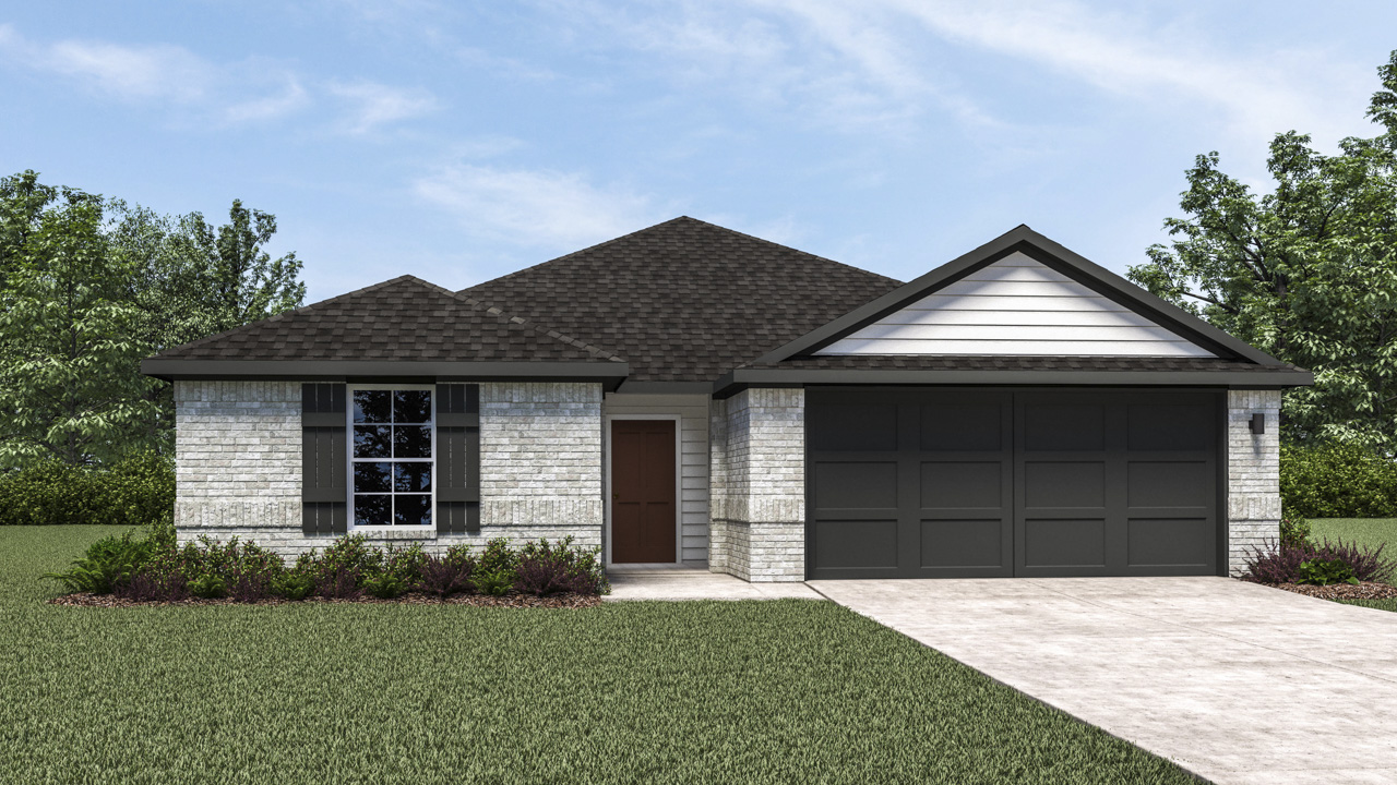 X40T Travis Floorplan Elevation A Rendering-Stuart Ridge in Denton, TX