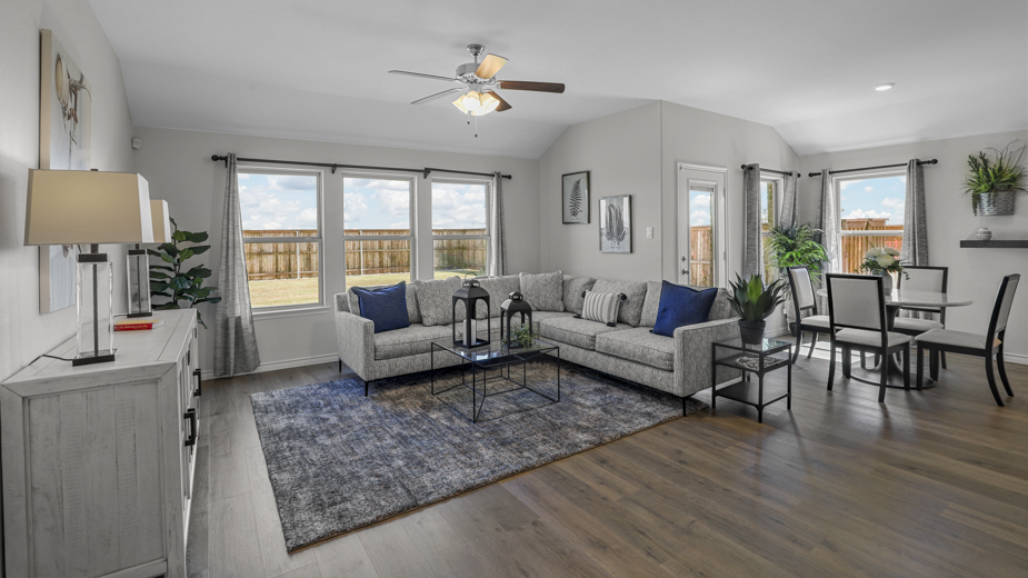 H106 Floorplan Elevation B Living Room Gallery image Sutton Fields Aubrey Texas