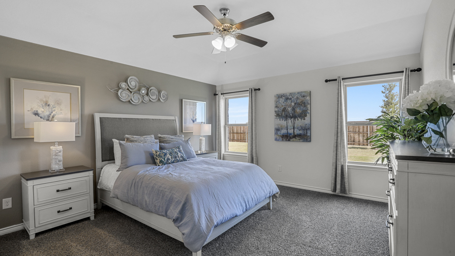 H106 Floorplan Elevation B Bedroom Gallery image Sutton Fields Aubrey Texas