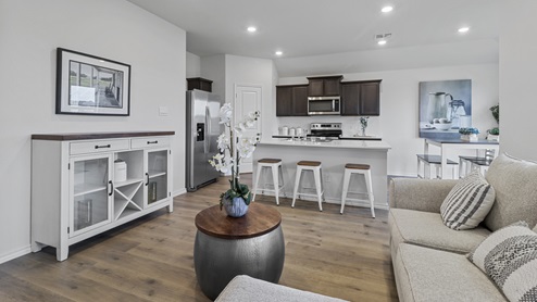 X40Z Zavalla plan kitchen-living area Gallery Image - Ranger Crossing in Princeton, TX
