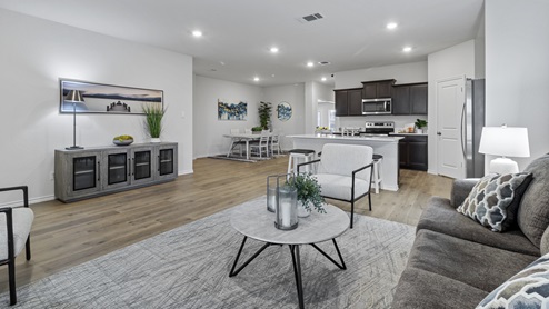 X40L Lakeway floorplan kitchen-living gallery image - Ranger Crossing in Princeton, TX