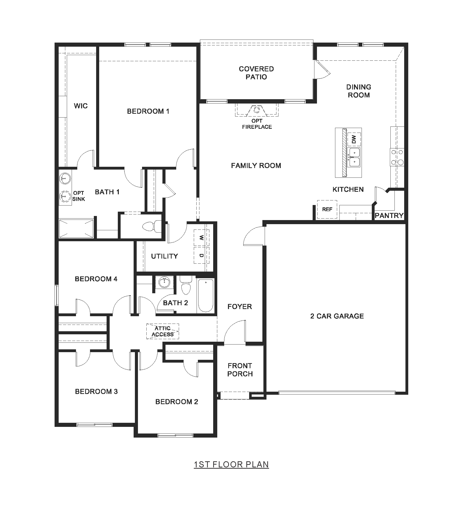 P50D Daurian floorplan rendering - Windrose in Pilot Point TX