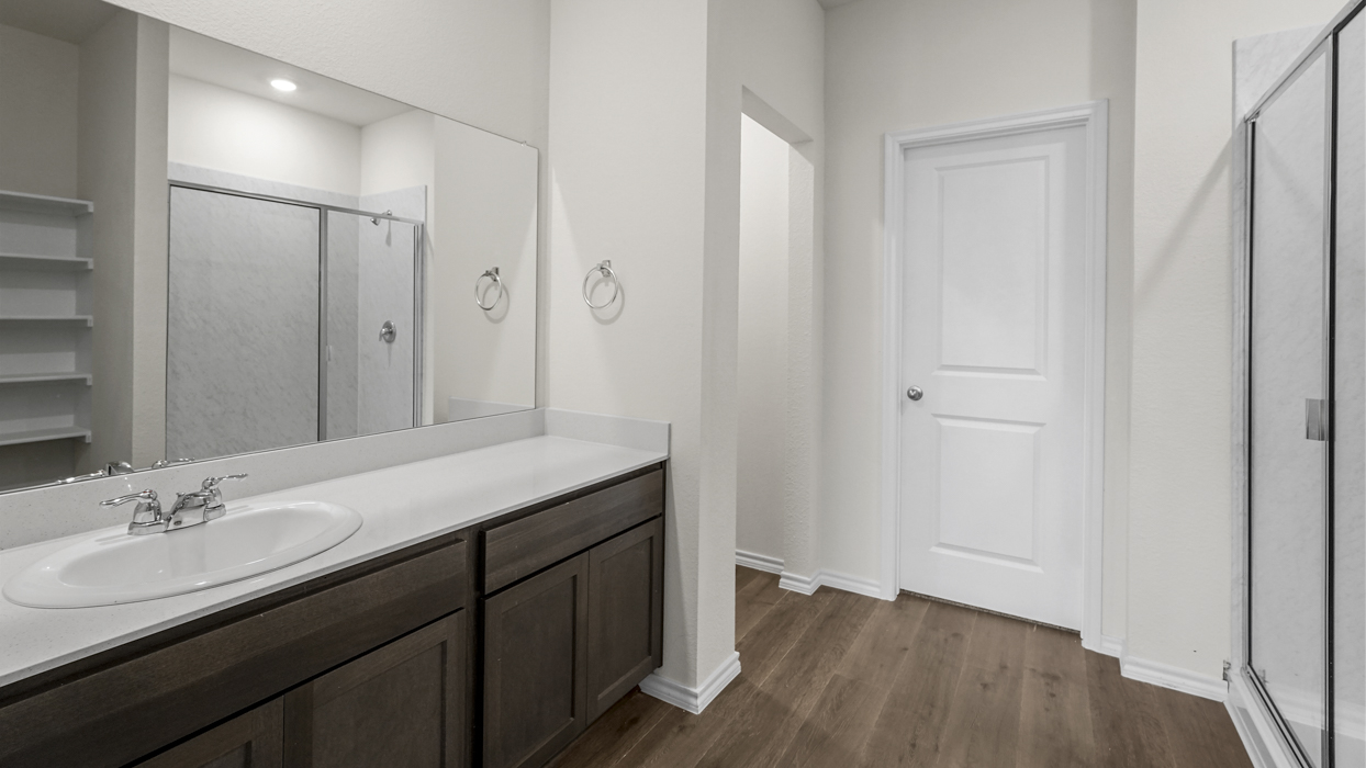 X30H Hanna Floorplan Elevation S Bathroom Gallery Image - Enclave at Pecan Creek in Providence Village, TX