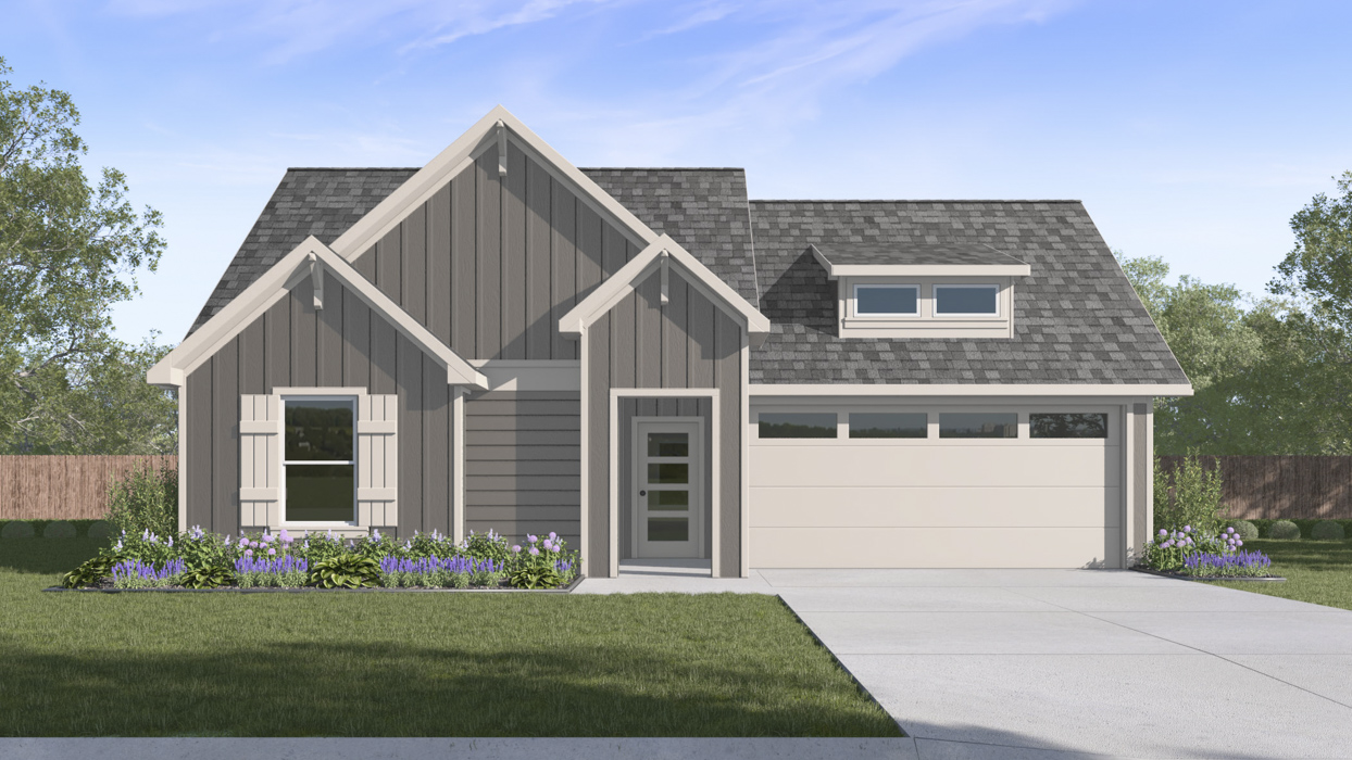 Ashburn Floorplan Elevation T Exterior Rendering - Enclave at Pecan Creek in Providence Village, TX