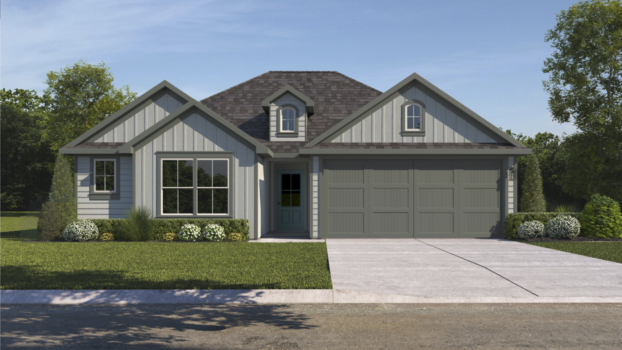 X40B Bellvue Floorplan elevation X rendering - Enclave at Pecan Creek in Providence VIllage TX