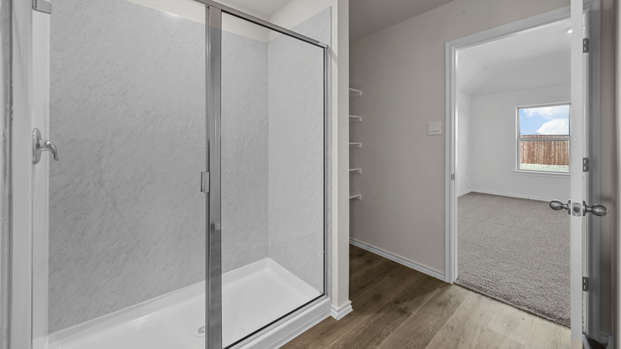 X40I Texas Cali Floorplan rendering elevation X Bathroom Gallery Image - Enclave at Pecan Creek in Providence Village TX