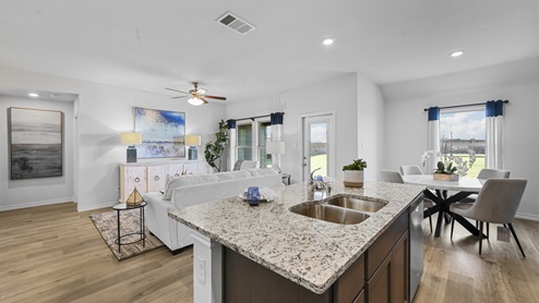 722 Gallop - H40B Brookshire floorplan kitchen gallery image - Winchester Crossing in Princeton TX