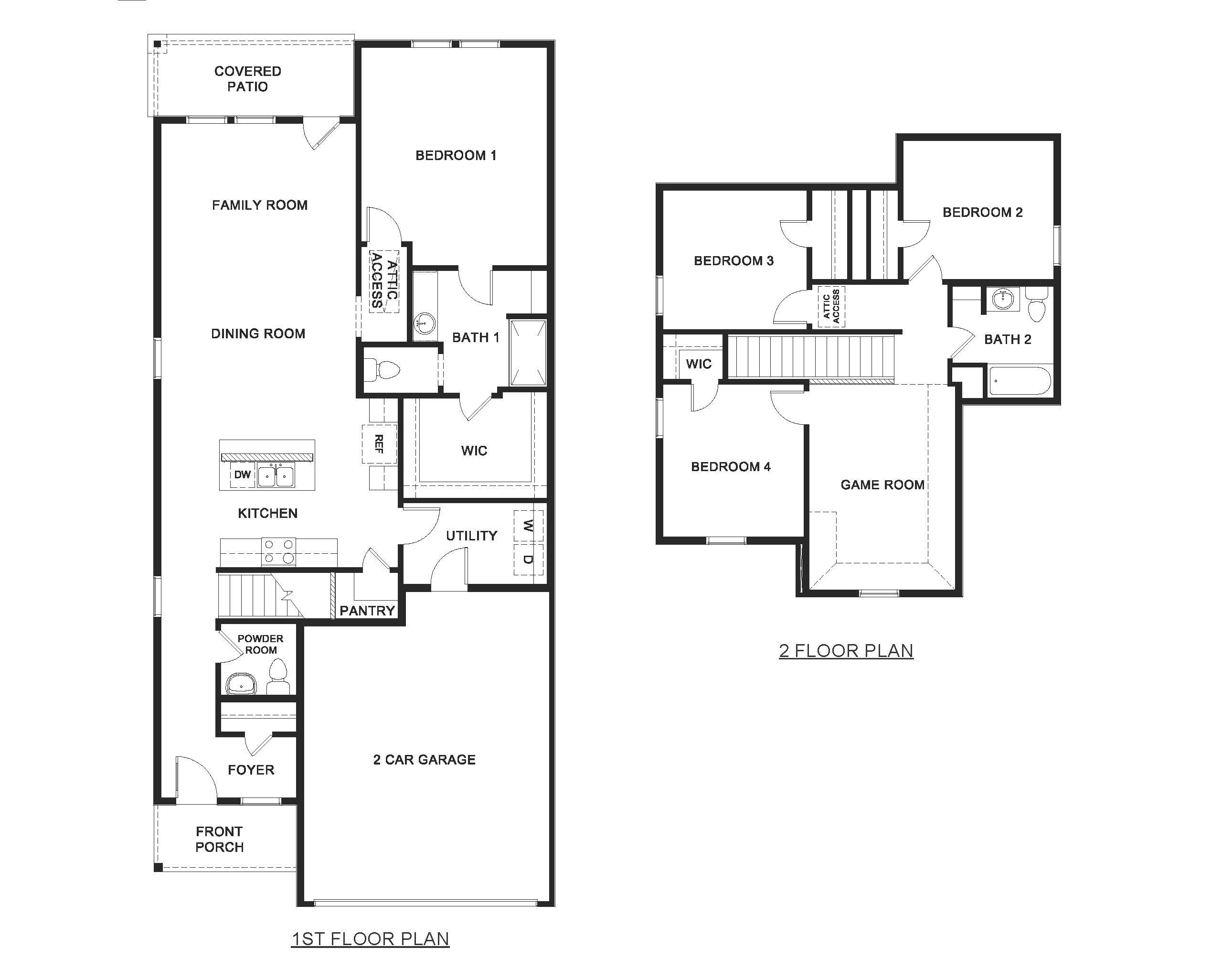 X30H Hanna floorplan rendering - Winchester Crossing in Princeton TX