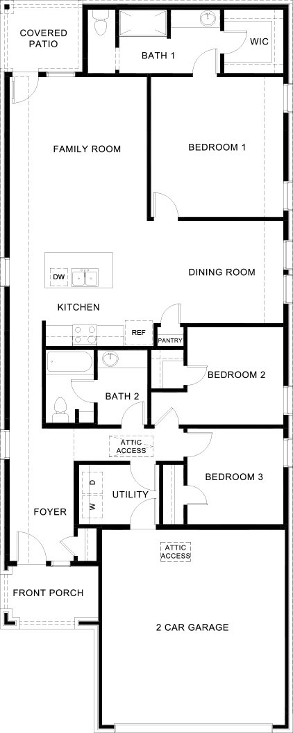 X30O Olive Floorplan Rendering