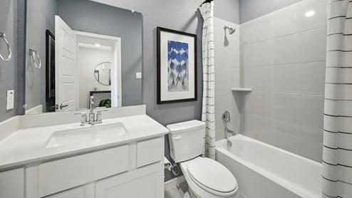 H235 Bastrop Floorplan Elevation F Bathroom Gallery Image-Lilybrooke at Legacy Hills in Celina, TX