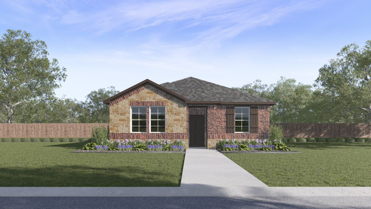 Cayuga Floorplan Elevation F Exterior Rendering - Lilybrooke at Legacy Hills in Celina, TX
