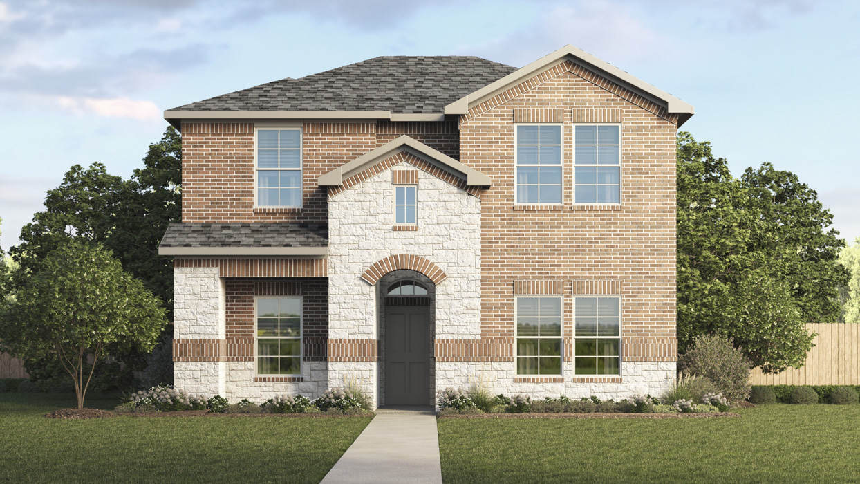 Rosemary Floorplan Elevation B Exterior Rendering - Lilybrooke at Legacy Hills in Celina, TX