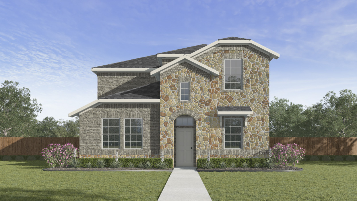 Selma Floorplan Elevation B Exterior Rendering - Lilybrooke at Legacy Hills in Celina, TX