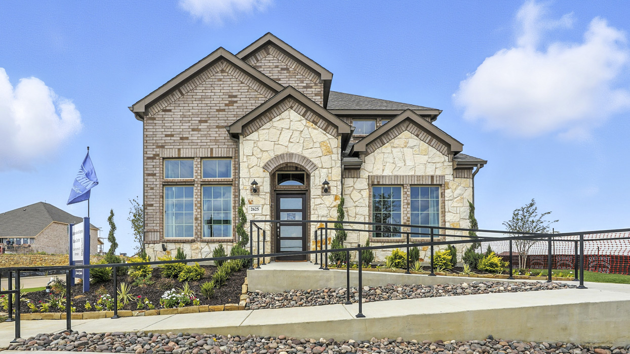 Meridian Floorplan Elevation B Exterior Gallery Image - Lilybrooke at Legacy Hills in Celina, TX