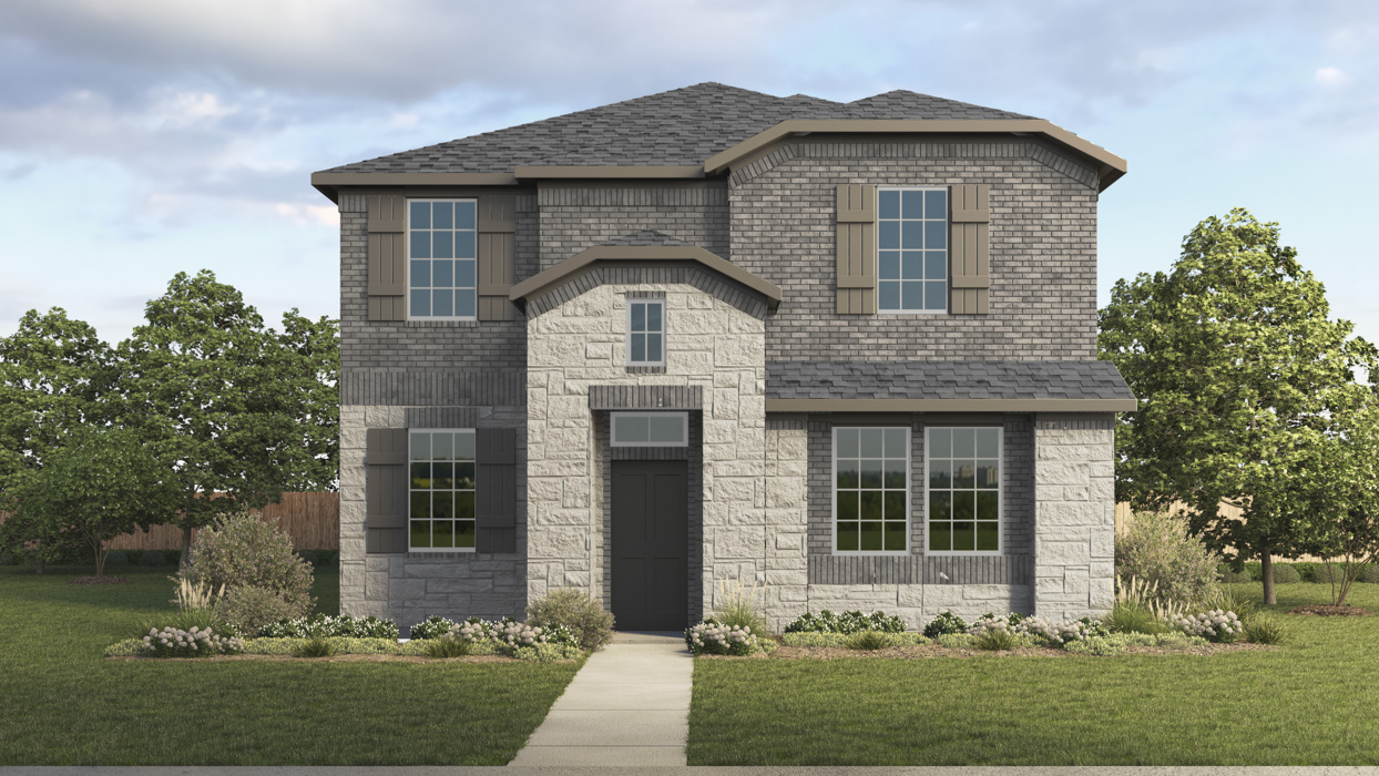 Owens Floorplan Elevation B Exterior Rendering - Lilybrooke at Legacy Hills in Celina, TX