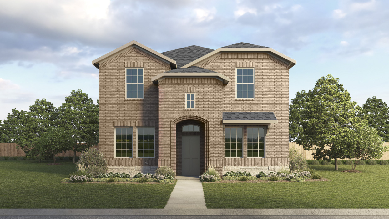 Oscar Floorplan Elevation A Exterior Rendering - Lilybrooke at Legacy Hills in Celina, TX