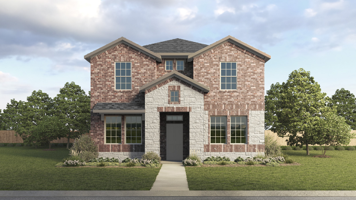 Oscar Floorplan Elevation B Exterior Rendering - Llybrooke at Legacy Hills in Celina, TX
