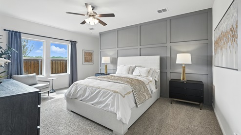 H221 Meridian Floorplan Elevation B Bedroom Gallery Image-Lilybrooke at Legacy Hills in Celina, TX
