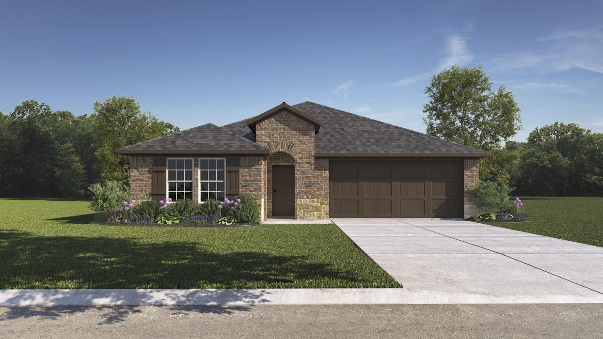 Violet Floorplan Elevation F Exterior Rendering - Lilybrooke at Legacy Hills in Celina, TX