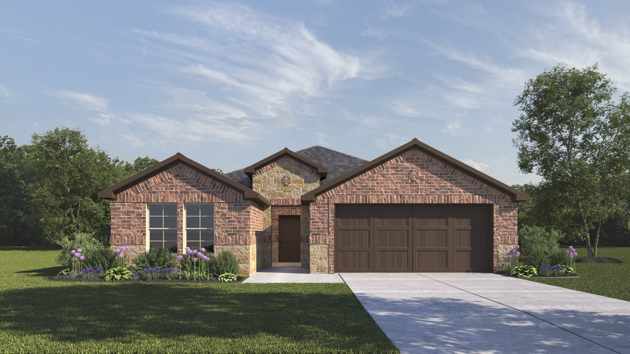 Canyon Floorplan Elevation F Exterior Rendering - Lilybrooke at Legacy Hills in Celina, TX