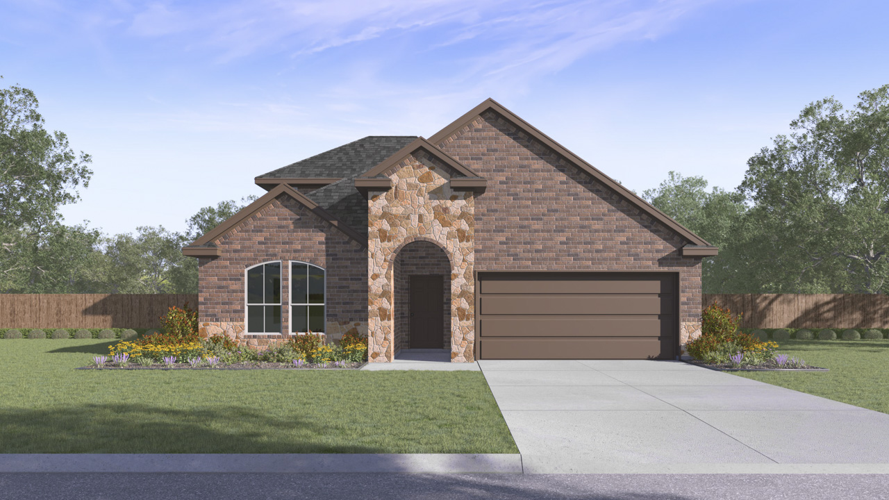 Ivery II Floorplan Elevation B Exterior Rendering - Lilybrooke at Legacy Hills in Celina, TX