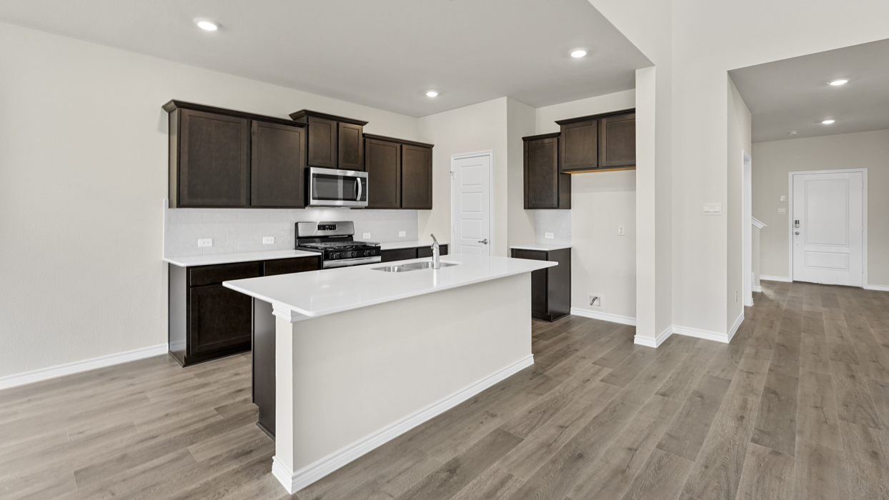 Tangerine Floorplan Elevation E Kitchen Gallery Image - Lilybrooke at Legacy Hills in Celina, TX