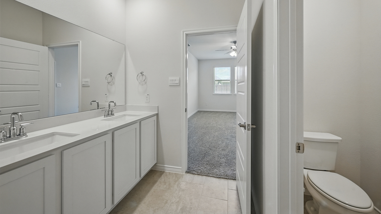 Medbourne Floorplan Elevation A Bathroom Gallery Image - Lilybrooke at Legacy Hills in Celina, TX