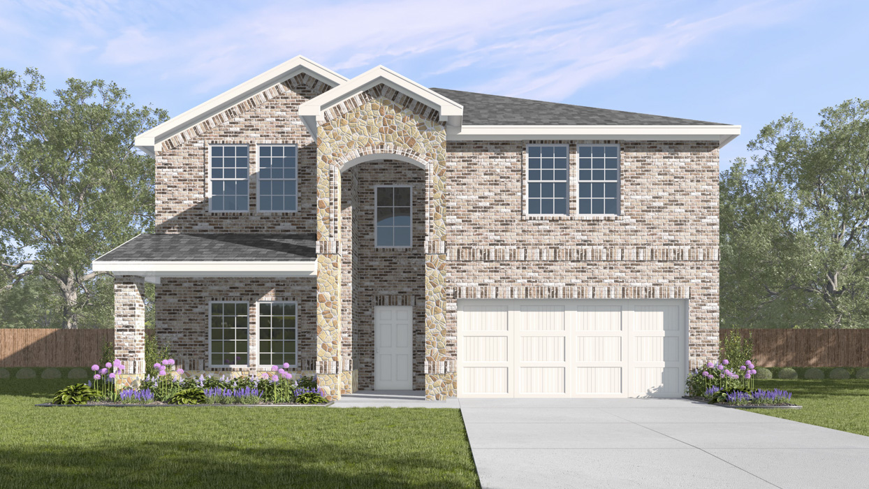 Medbourne Floorplan Elevation B Exterior Rendering - Lilybrooke at Legacy Hills in Celina, TX