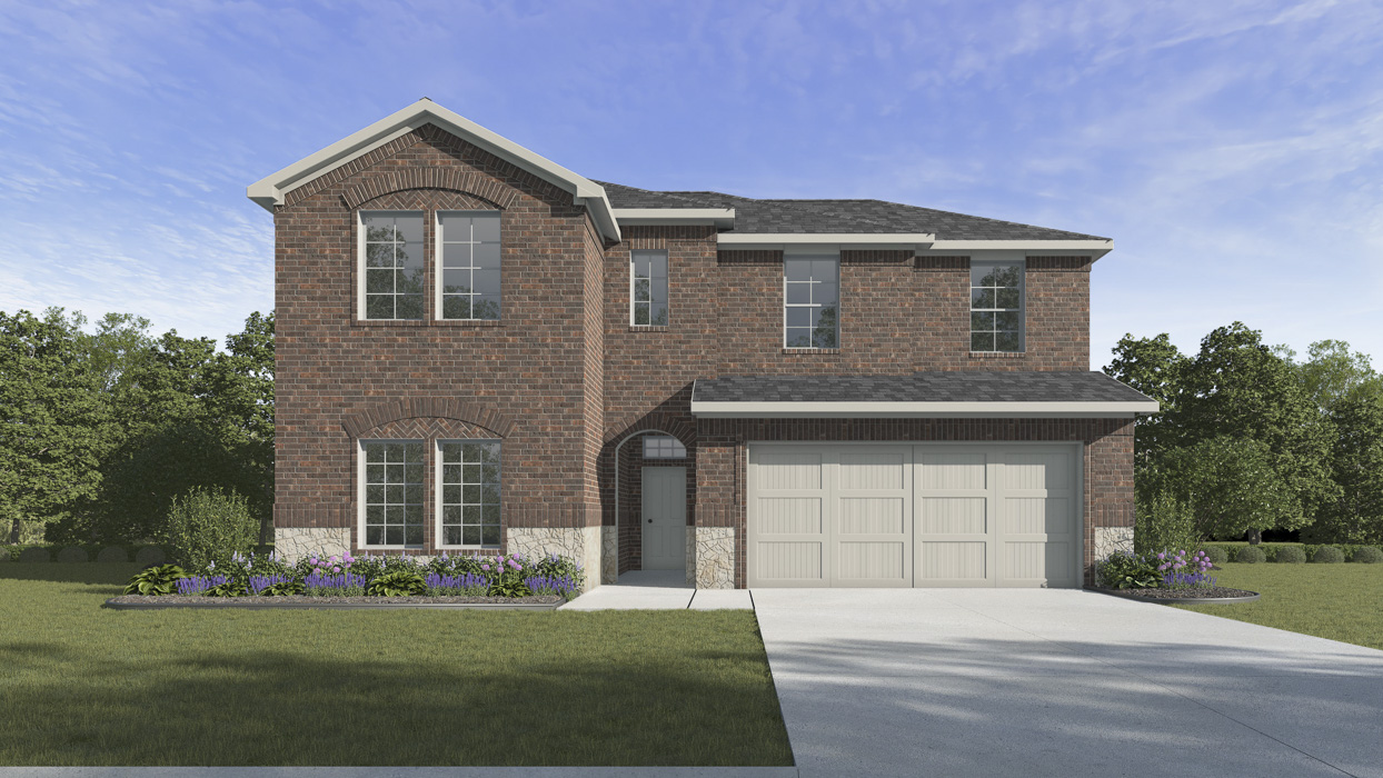 H233 Alpine Floorplan Elevation E Rendering-Legacy Hills at Lilybrooke in Celina, TX