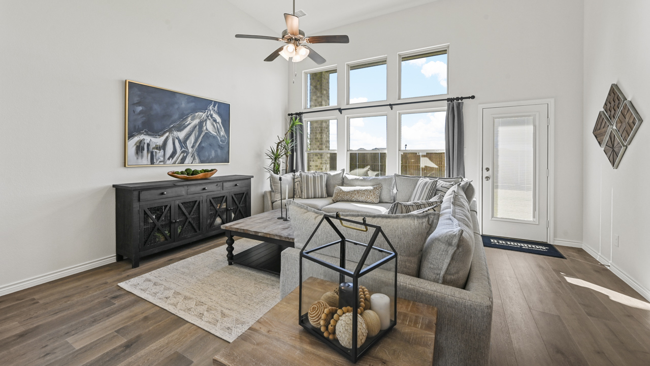H233 Alpine Floorplan Elevation F Living Gallery Image-Legacy Hills at Lilybrooke in Celina, TX