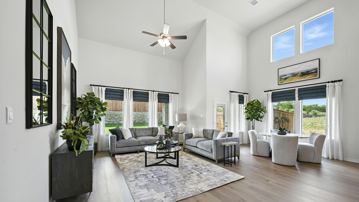 Bastrop Floorplan Elevation E Living Gallery Image - Lilybrooke at Legacy Hills in Celina, TX