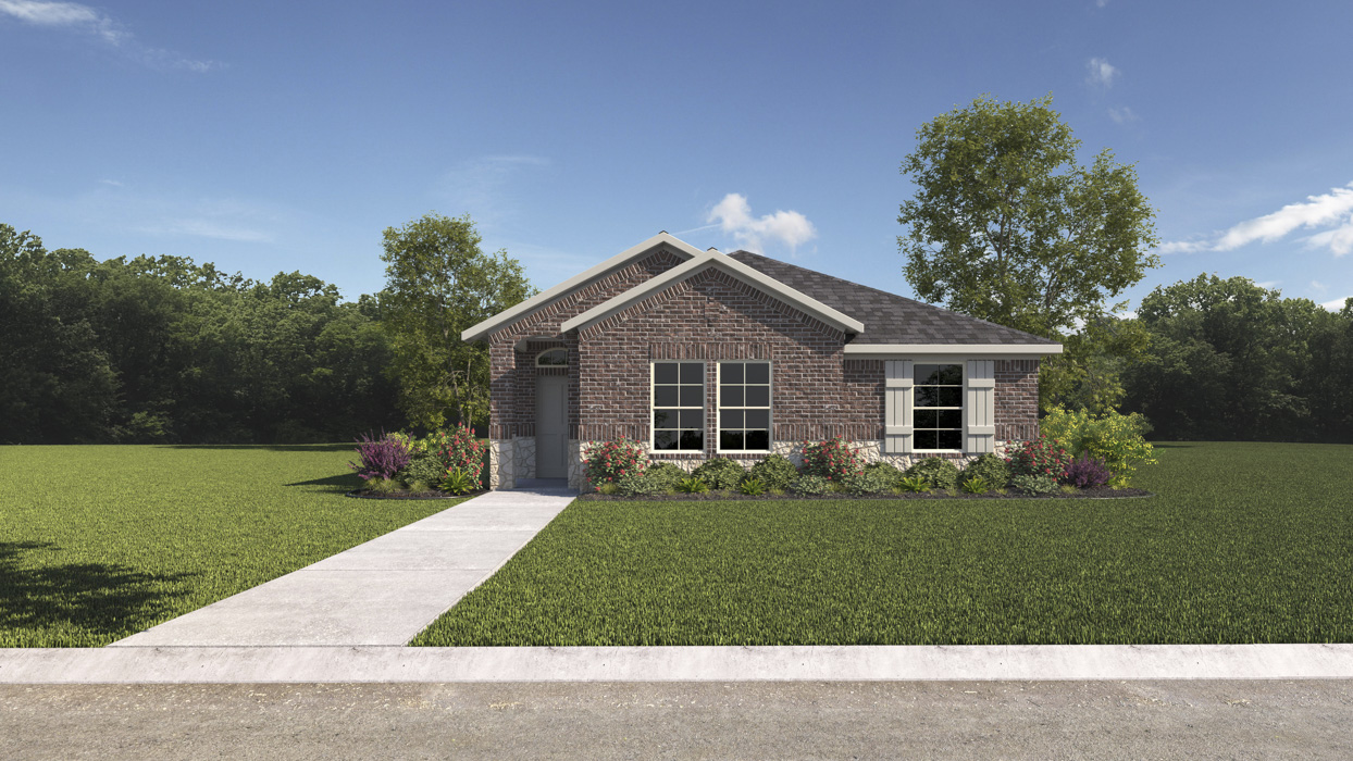 H122 Woodstock Floorplan Elevtion E Rendering-Magnolia at Legacy Hills in Celina, TX