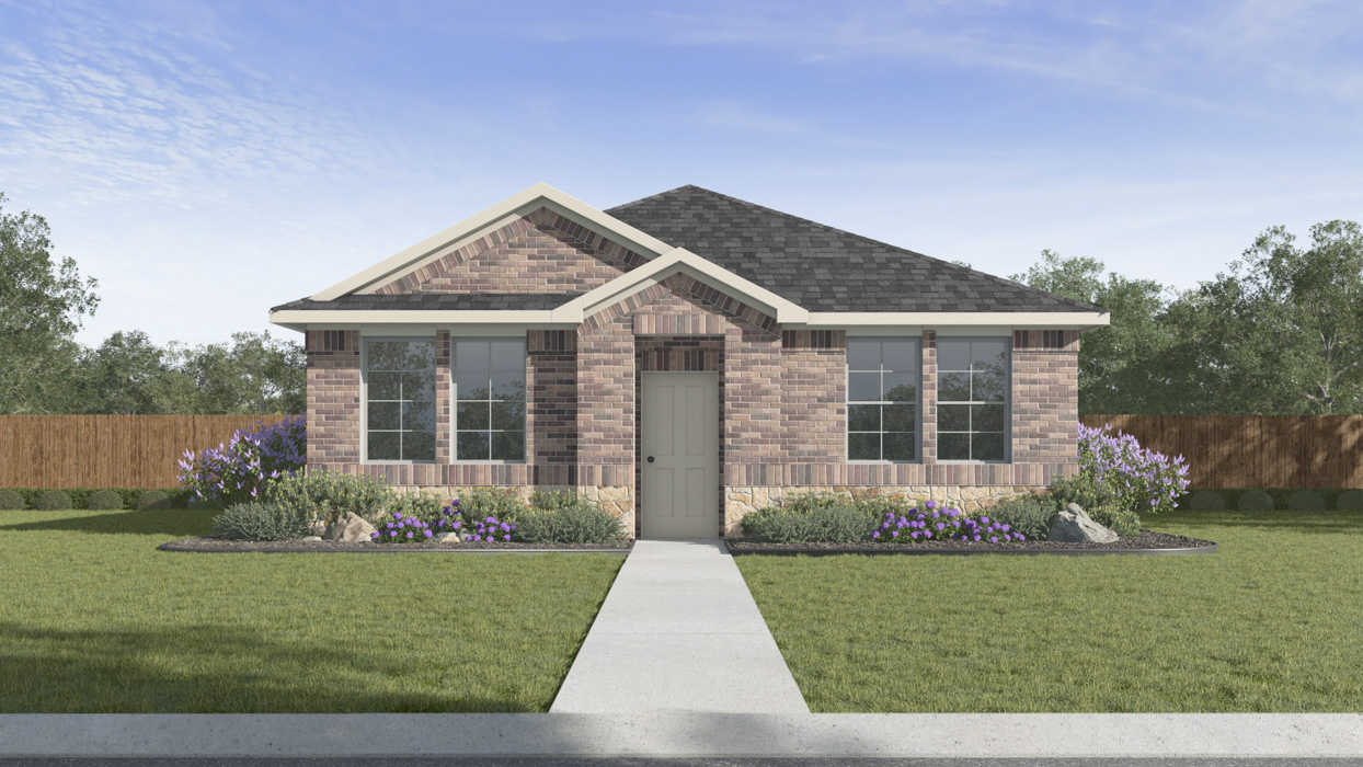 H165 Draven Floorplan Elevation E Rendering-Magnolia at Legacy Hills in Celina, TX
