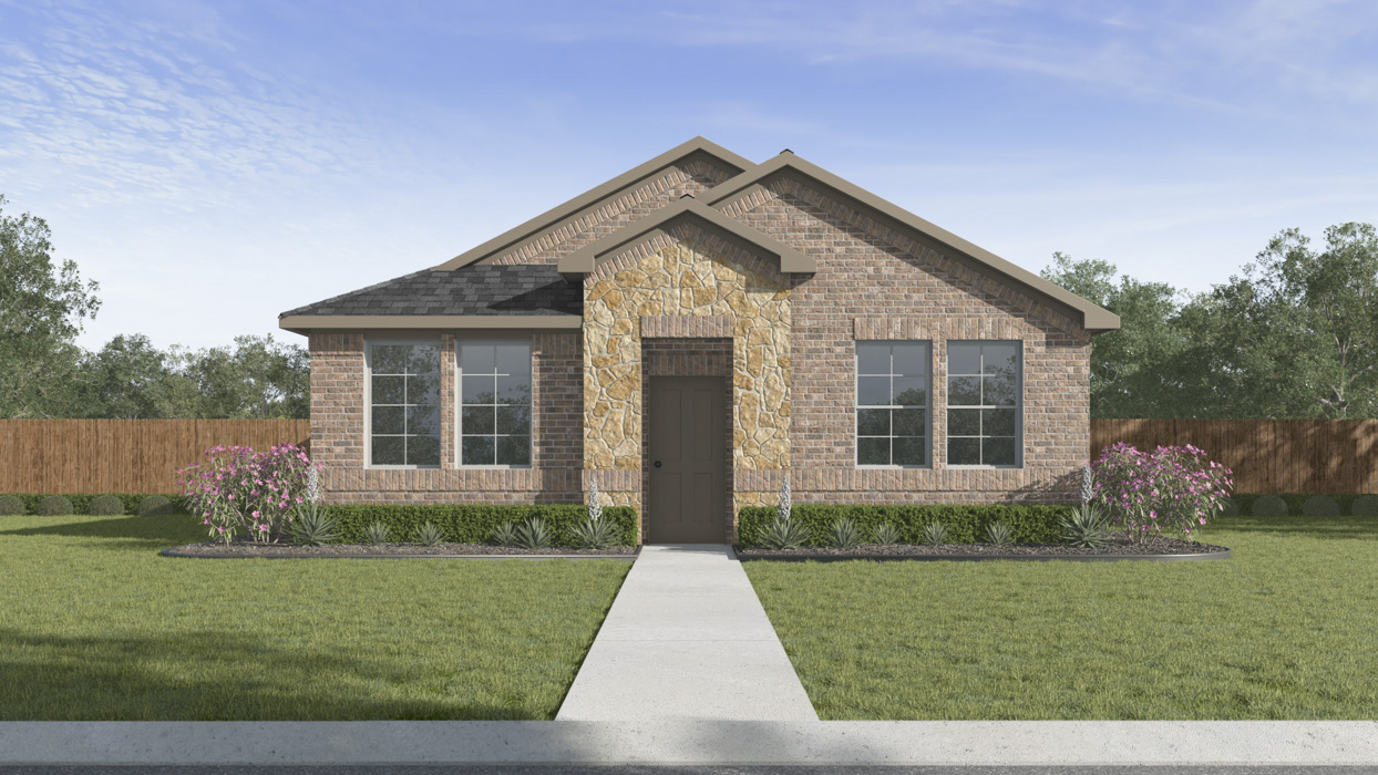 H165 Draven Floorplan Elevation F Rendering-Magnolia at Legacy Hills in Celina, TX
