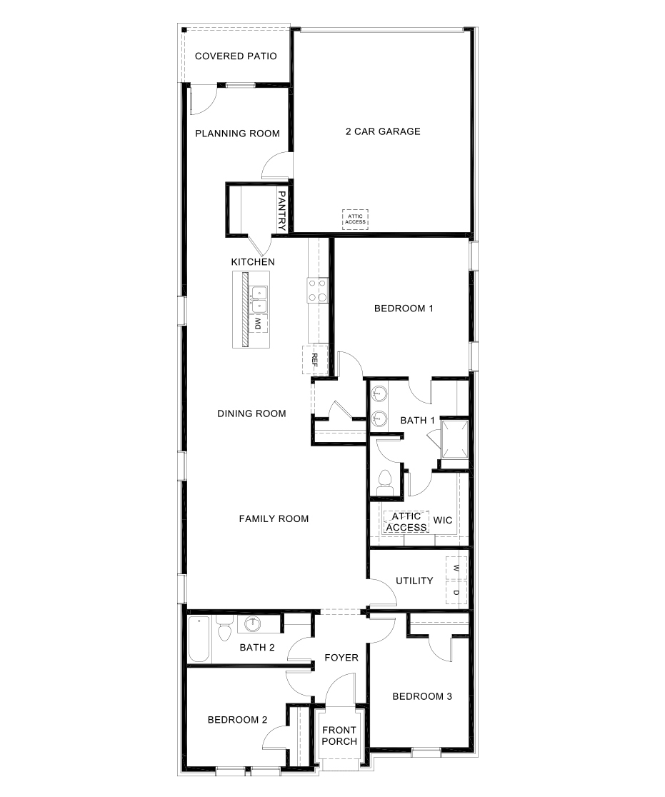 H170 Cayuga Floorplan Rendering