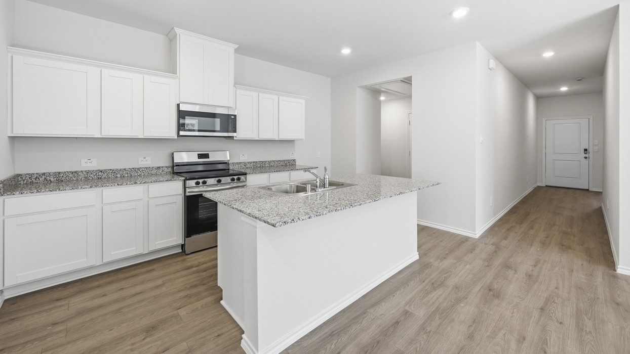Clarke Floorplan Elevation A Kitchen Gallery Image - Three Oaks in Sherman, TX