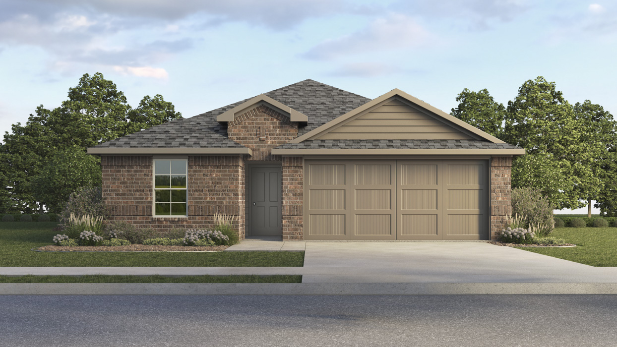 Ferris Floorplan Elevation A Rendering-Three Oaks in Sherman, Tx