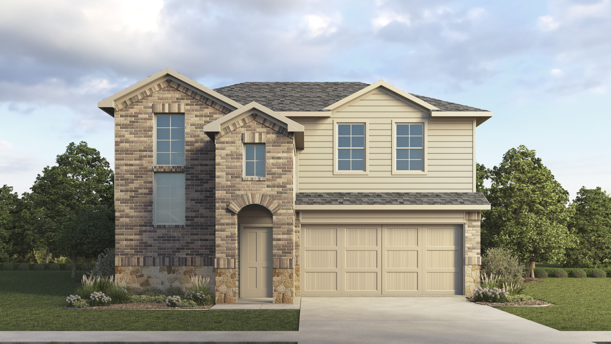 Kirby Floorplan Elevaton B Exterior Gallery Image-Three Oaks in Sherman Tx