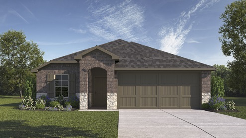 X35A Floorplan Elevation B Rendering-Sweetwater Springs in Sherman, Tx