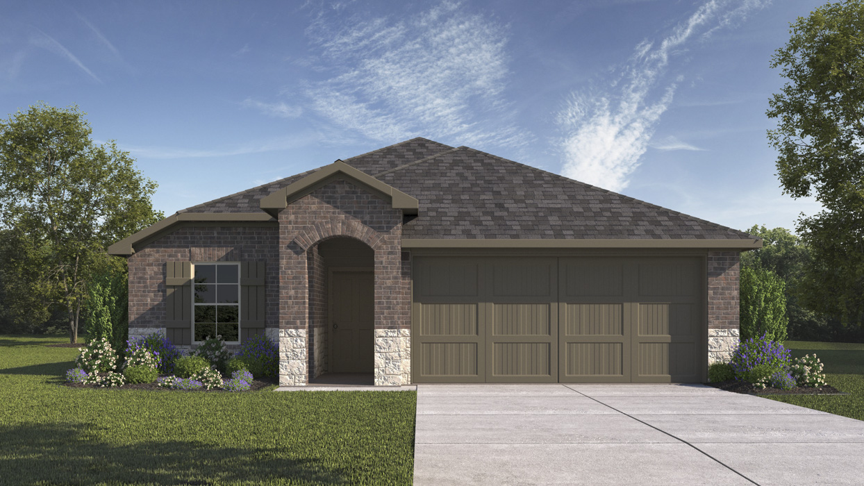 X35A Abbot Elevation B rendering - Sweetwater Springs in Sherman TX