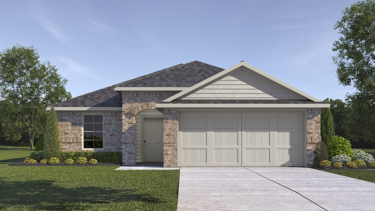 X35A Abbot Floorplan Elevation A Exterior Rendering - Sweetwater Springs in Sherman, TX